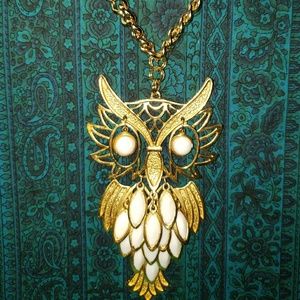 Vintage Owl Pendant on a 32" Chain